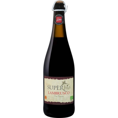 Вино игристое Супербио Ламбруско красное полусладкое (SUPERBIO LAMBRUSCO), 8 %