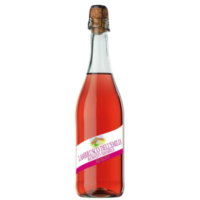 Вино игристое Ламбруско Дэль Эмилия жемчужное розовое полусладкое (Lambrusco dell'Emilia rosato), 8 %