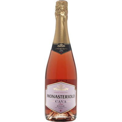 Вино игристое Кава Монастериоло брют розе выдержанное розовое брют (Cava Monasteriolo Brut Rose), 11,5 %