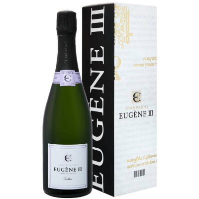 Шампанское Еужен III Традисьон белое брют в подарочной упаковке (Eugene III Tradition Brut gift box), 12 %