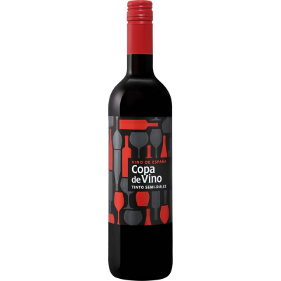 Вино столовое Копа де Вино красное полусладкое (Copa de Vino tinto Semidulce), 11 %