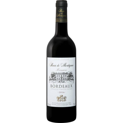 Вино Анри де Монтиньяк Резерв 2016 красное сухое (Henri de Montignac reserve red dry), 9,1-13 %