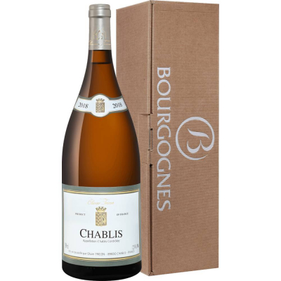 Вино Шабли 2018 белое сухое в картонной подарочной упаковке (Chablis), 9,0-15,0 %