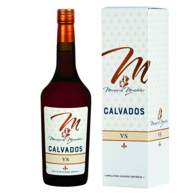 Кальвадос Маркиз де Мондидье VS подарочной упаковке (картон) (MARQUIS DE MONTDIDIER VS in gift box), 40 %