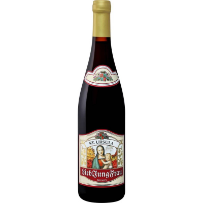 Вино Молодая Любимая Женщина столовое красное полусладкое (Lieb JungFrau Red wine medium-sweet), 9,5 %