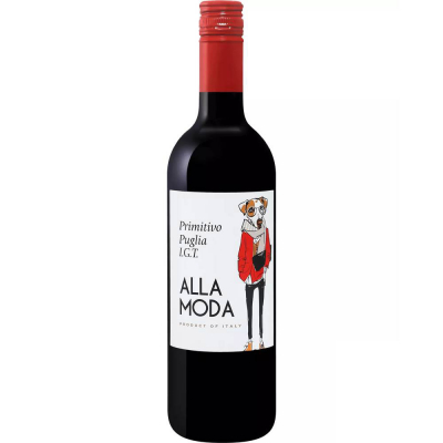Вино Алла Мода Примитиво Апулия 2018 красное сухое (ALLA MODA PRIMITIVO PUGLIA IGT vino rosso secco), 11,5 %