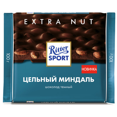 Шоколад Ritter Sport темный цельный Миндаль 