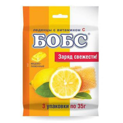 Леденцы БОБС медово-лимонный леденцы с витамином С
