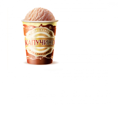 Мороженое Бумажный стаканчик Капучино со сливками