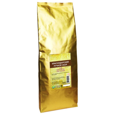 Чай зеленый КРАСНОДАРСКИЙ ручной сбор Желтый ферментированный, мягкая упаковка золото
