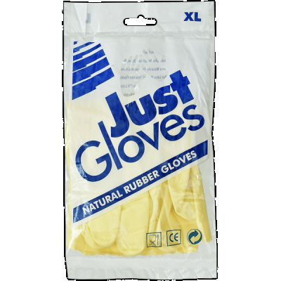 Перчатки резиновые Just Gloves желтые XL Rubberex