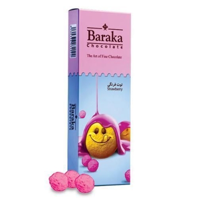 Бисквитные шарики Baraka в молочном шоколаде с клубничным вкусом