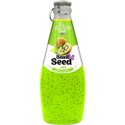 Нектар Aziano Киви с семенами базилика 30% (Kiwi Juice with Basil Seed Drink)