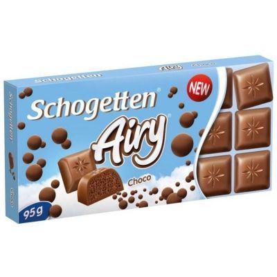 Шоколад молочный Schogetten с пористым молочным шоколадом Airy