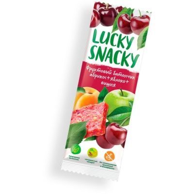 Батончик фруктовый Lucky Snacky с вишней