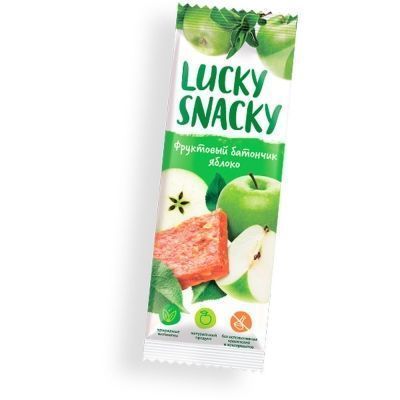 Батончик фруктовый Lucky Snacky яблочный
