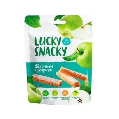 Яблочные сухарики Lucky Snacky