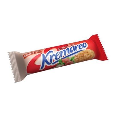 Печенье Кухмастер Kremareo сахарное с клубничной начинкой