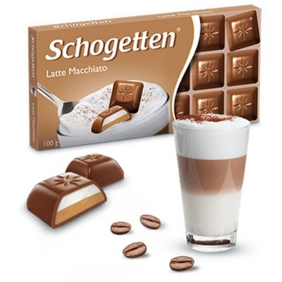 Шоколад молочный Schogetten Latte Macchiato Альпийское молоко с кремовой кофейно-молочной начинкой