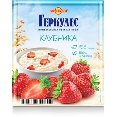Каша овсяная моментальная Русский продукт Геркулес с клубникой