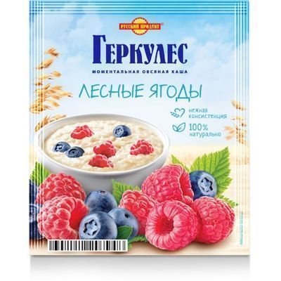 Каша овсяная моментальная Русский продукт Геркулес с лесными ягодами