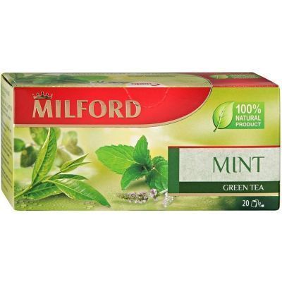 Чай Милфорд зеленый с мятой 20 пак.