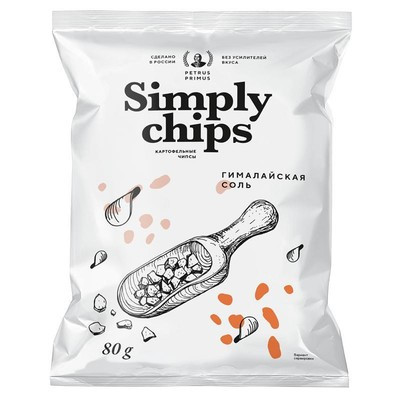 Картофельные чипсы Simply chips гималайская соль 