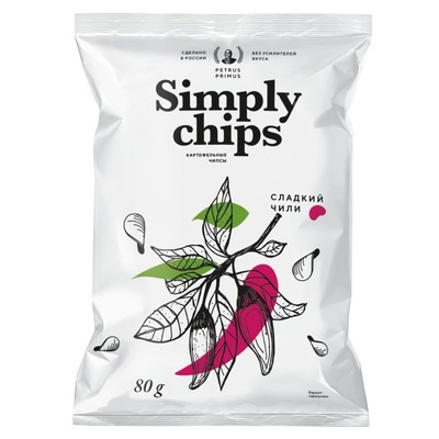 Картофельные чипсы Simply chips Сладкий чили 