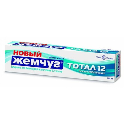 Зубная паста Новый Жемчуг Тотал 12+нежное отбеливание