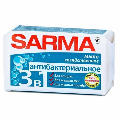 Хозяйственное мыло Сарма антибактериальное
