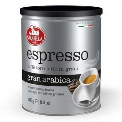 Кофе Saquella зерно Espresso Gran Arabica жесть