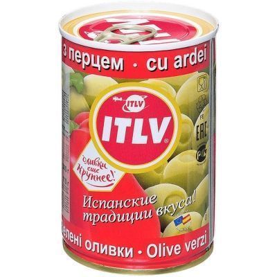 Оливки зеленые ITLV с перцем ж/б