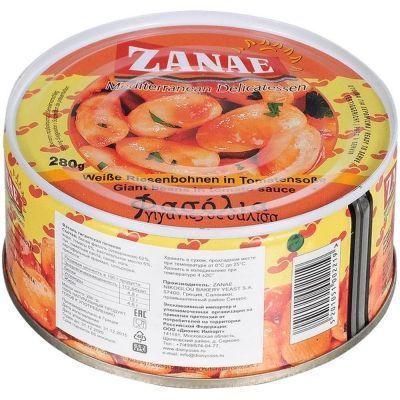 Фасоль Zanae гигантская печеная в томатном соусе