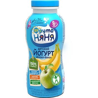Йогурт ФрутоНяня Яблоко, Банан 2,5%