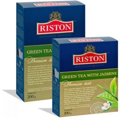 Чай Ристон Грин с жасмином зелёный с лепестками жасмина