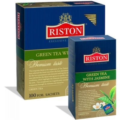 Чай Ристон Грин с жасмином зелёный китайский ароматизированный 25 пак.