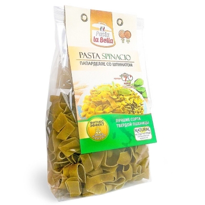Папарделле Pasta la Bella со шпинатом