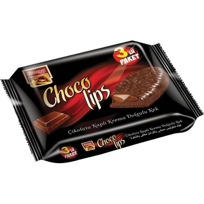 Батончик Saray Chocolips бисквит с жидким шоколадом в шоколадной глазури