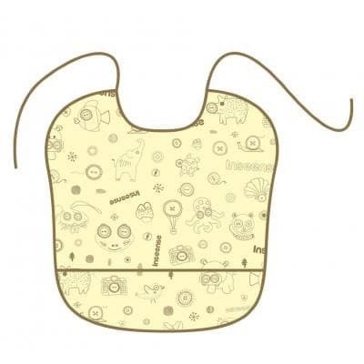 Нагрудник Inseense защитный из клеенки с ПВХ покрытием 33х33см (желтый с рисунком)