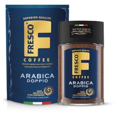 Кофе Fresco Doppio сублимированный с добавлением молотого пакет