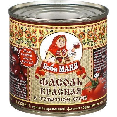 Фасоль Баба Маня красная в томатном соусе