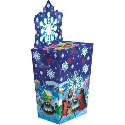 Новогодний подарок Снежинка снегири картон