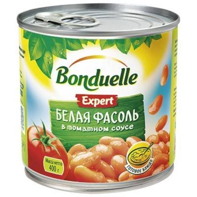 Фасоль Бондюэль белая в томатном соусе