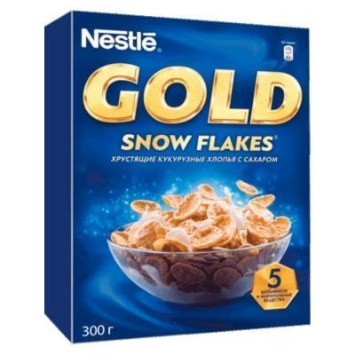 Готовый завтрак Nestle Gold кукурузные хлопья с сахаром