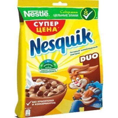 Готовый завтрак Nesquik Duo шоколадный шарики