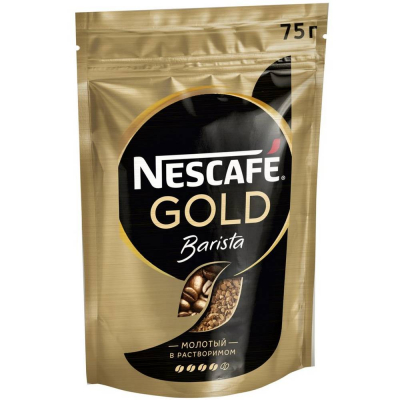 Кофе Nescafe Gold Barista растворимый в кристаллах пак.