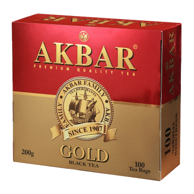 Чай черный Акбар Gold 100 пак. с ярл.