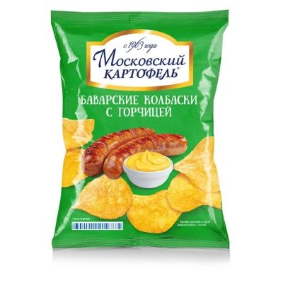 Чипсы Московский картофель баварские колбаски с горчицей
