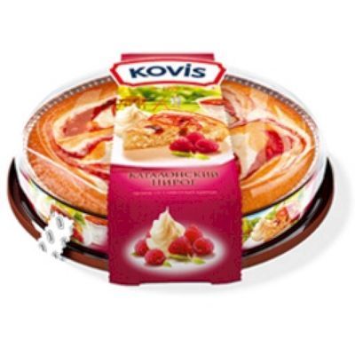 Пирог бисквитный Kovis Каталонский малина со сливочным кремом