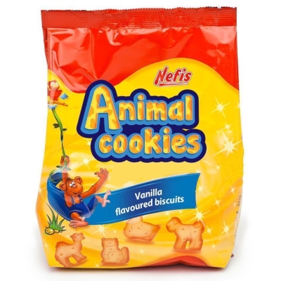 Печенье затяжное Nefis Animal Cookies с ванильным ароматом